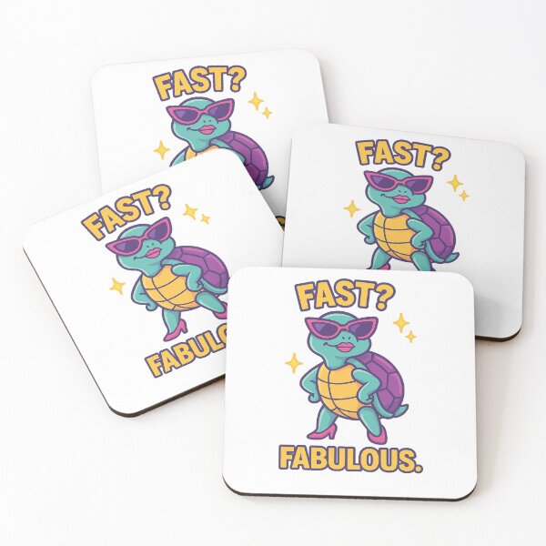 Artikelvorschau, Fabulous Turtle – Fast? No. Fabulous. Funny Animal Quote entworfen und verkauft von Domci.