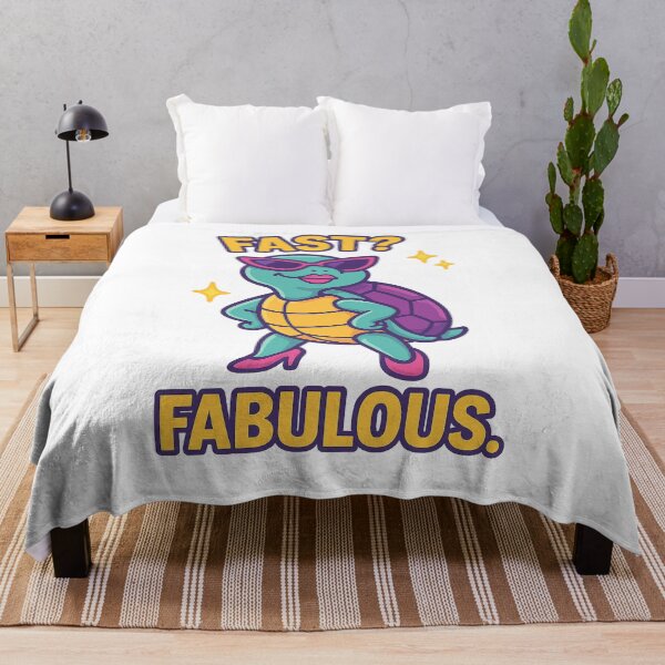 Artikelvorschau, Fabulous Turtle – Fast? No. Fabulous. Funny Animal Quote entworfen und verkauft von Domci.