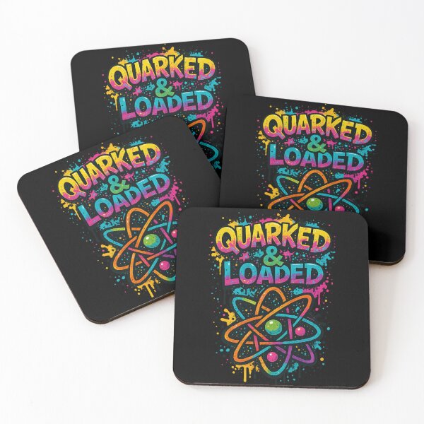 Item preview, “Quarked & Loaded" - Neon Science Graffiti Design designed and sold by Kampendesigns.