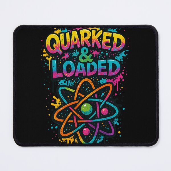 Item preview, “Quarked & Loaded" - Neon Science Graffiti Design designed and sold by Kampendesigns.