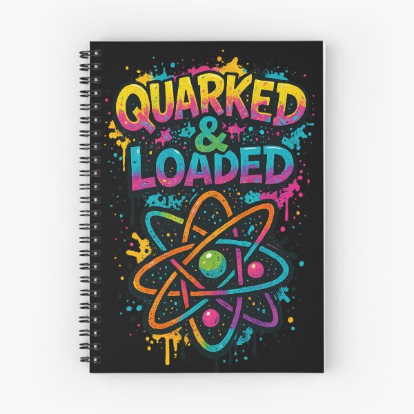 Item preview, “Quarked & Loaded" - Neon Science Graffiti Design designed and sold by Kampendesigns.