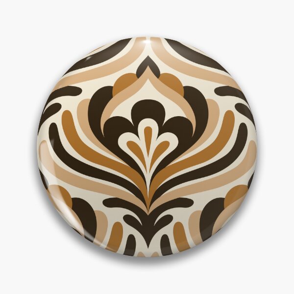 Item preview, Abstract Vintage Blossoms / Beige - Brown (3473D) designed and sold by RouCouCou.