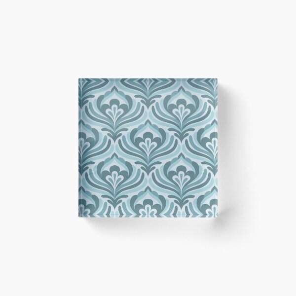 Item preview, Abstract Vintage Blossoms, Blue (3473 F) designed and sold by RouCouCou.