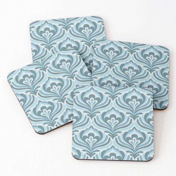 Item preview, Abstract Vintage Blossoms, Blue (3473 F) designed and sold by RouCouCou.