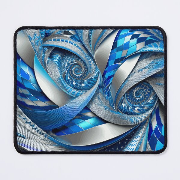 Item preview, Abstract Blue and Silver designed and sold by Vicky Brago-Mitchell®.
