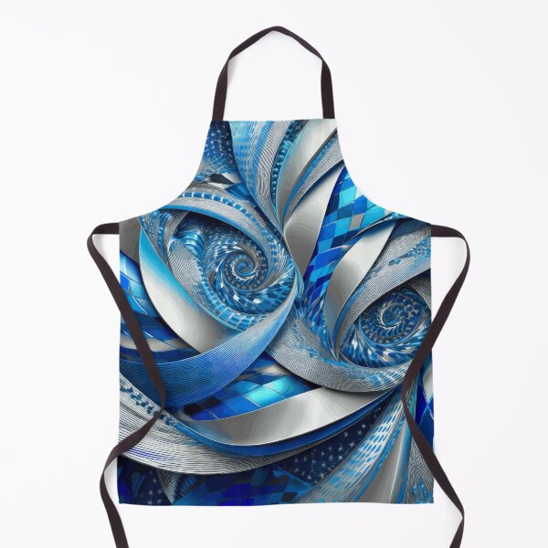 Item preview, Abstract Blue and Silver designed and sold by Vicky Brago-Mitchell®.
