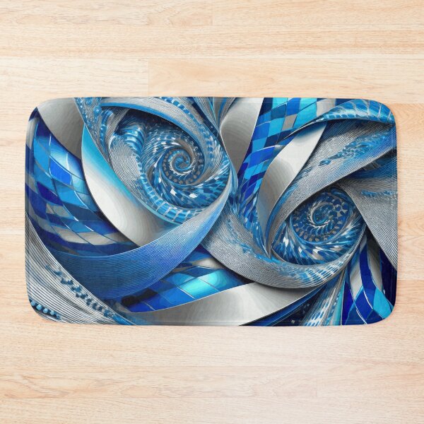 Item preview, Abstract Blue and Silver designed and sold by Vicky Brago-Mitchell®.
