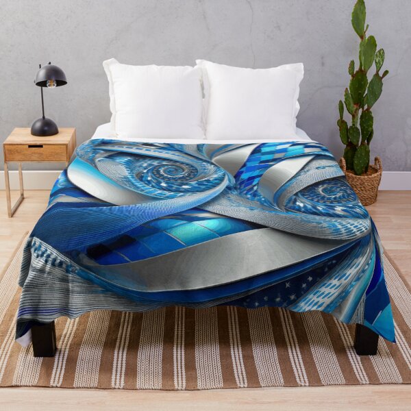 Item preview, Abstract Blue and Silver designed and sold by Vicky Brago-Mitchell®.