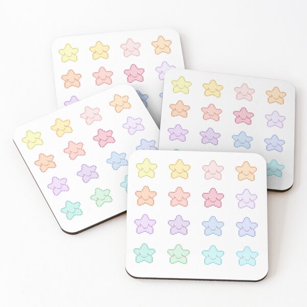 Item preview, Pastel Rainbow Pixel Star Set designed and sold by retro_pixel.