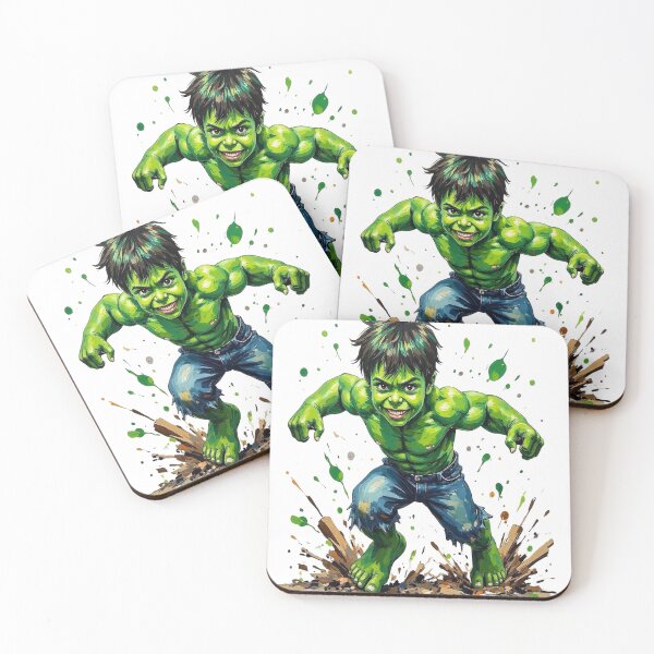 Item preview, Hulk-inspired Superhero Kid Prints designed and sold by Platypus Pics.