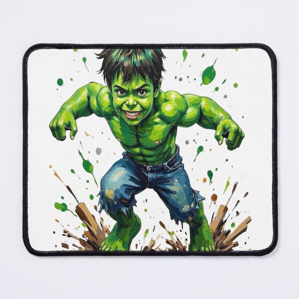Item preview, Hulk-inspired Superhero Kid Prints designed and sold by Platypus Pics.