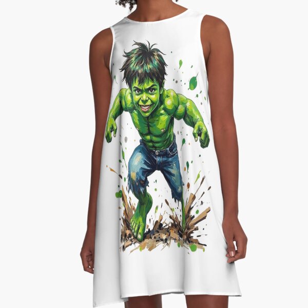 Item preview, Hulk-inspired Superhero Kid Prints designed and sold by Platypus Pics.