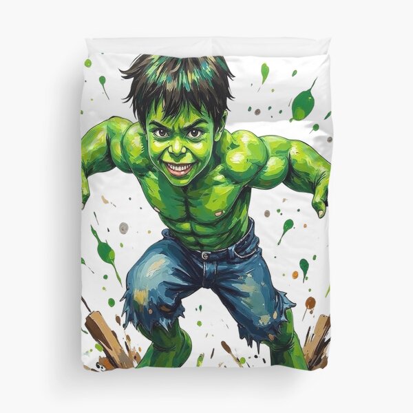 Item preview, Hulk-inspired Superhero Kid Prints designed and sold by Platypus Pics.