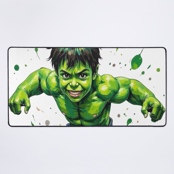 Item preview, Hulk-inspired Superhero Kid Prints designed and sold by Platypus Pics.