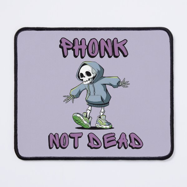 Item preview, Typography Phonk not dead with funny skeleton | music designed and sold by Darkifun.