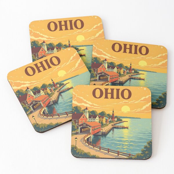 Item preview, Ohio: Vintage-Style Painterly Travel Poster designed and sold by LSVart.