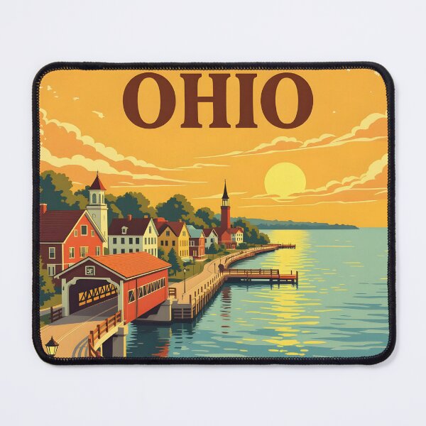 Item preview, Ohio: Vintage-Style Painterly Travel Poster designed and sold by LSVart.