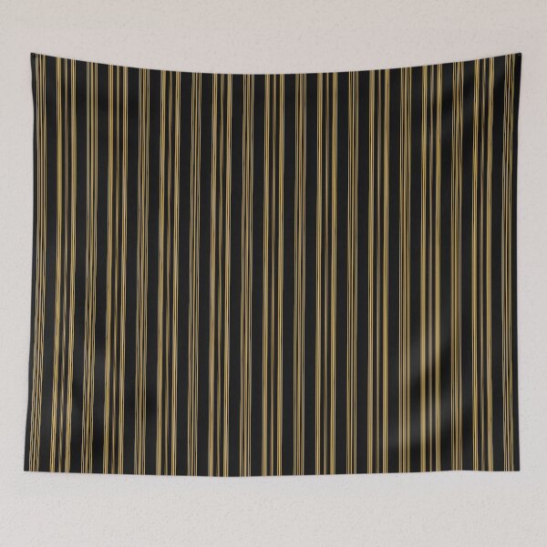 Item preview, Vintage Retro Vertical Stripe Mid Mod Cozy Boho Accent Piece     Black Gold designed and sold by Prints and Lifestyle.