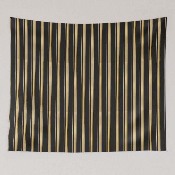 Item preview, Vintage Retro Vertical Stripe Mid Mod Cozy Boho Accent Piece     Black Gold designed and sold by Prints and Lifestyle.