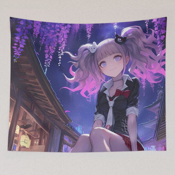 Item preview, Anime Junko Enoshima Danganronpa Game Wisteria Moonlit Serene Elegance designed and sold by juniorcastros.