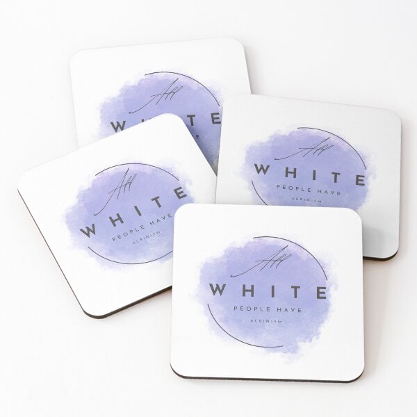 Item preview, All White People Have Albinism: Elegant Lavender Awareness Logo designed and sold by larissa-myrie.
