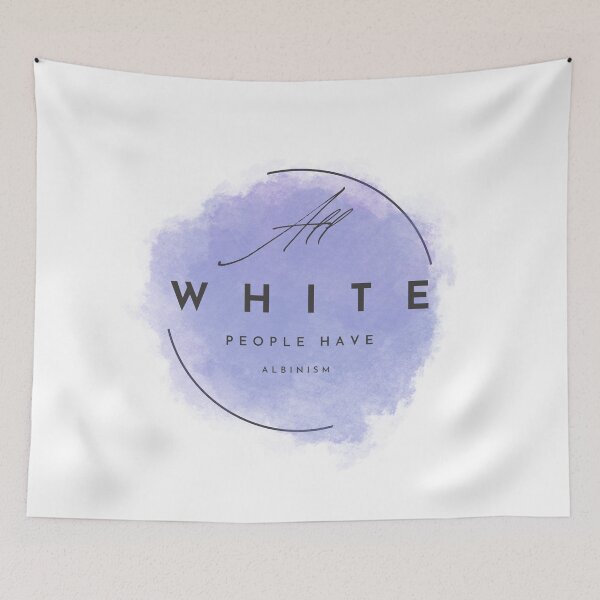Item preview, All White People Have Albinism: Elegant Lavender Awareness Logo designed and sold by larissa-myrie.