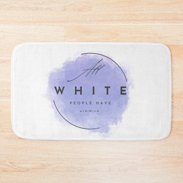 Item preview, All White People Have Albinism: Elegant Lavender Awareness Logo designed and sold by larissa-myrie.