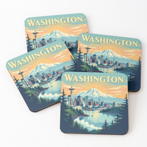 Item preview, Washington, D.C.: Vintage-Style Painterly Travel Poster designed and sold by LSVart.