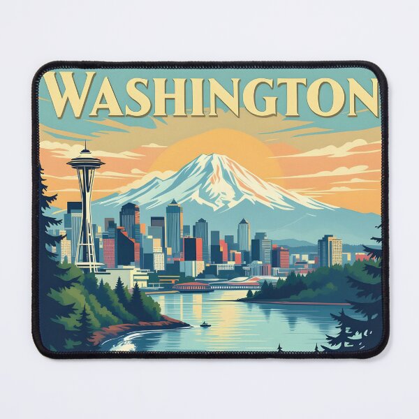 Item preview, Washington, D.C.: Vintage-Style Painterly Travel Poster designed and sold by LSVart.