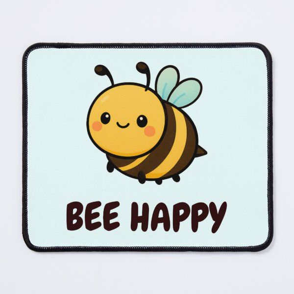 Item preview, Bee Happy Cute Kawaii Bee – Positive Vibes Illustration designed and sold by HealthCoreCommunity.