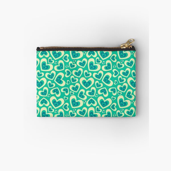 Item preview, Mint Condition Love - Green Heart Pattern Design – Teal and Cream Retro Love Graphic designed and sold by larissa-myrie.