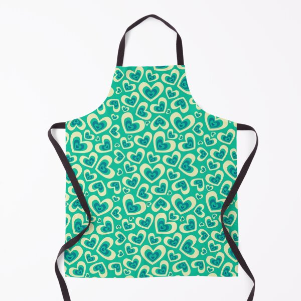 Item preview, Mint Condition Love - Green Heart Pattern Design – Teal and Cream Retro Love Graphic designed and sold by larissa-myrie.