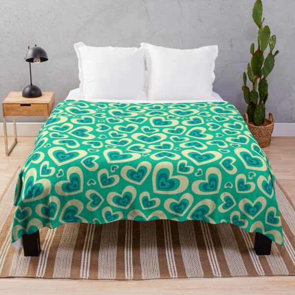 Item preview, Mint Condition Love - Green Heart Pattern Design – Teal and Cream Retro Love Graphic designed and sold by larissa-myrie.