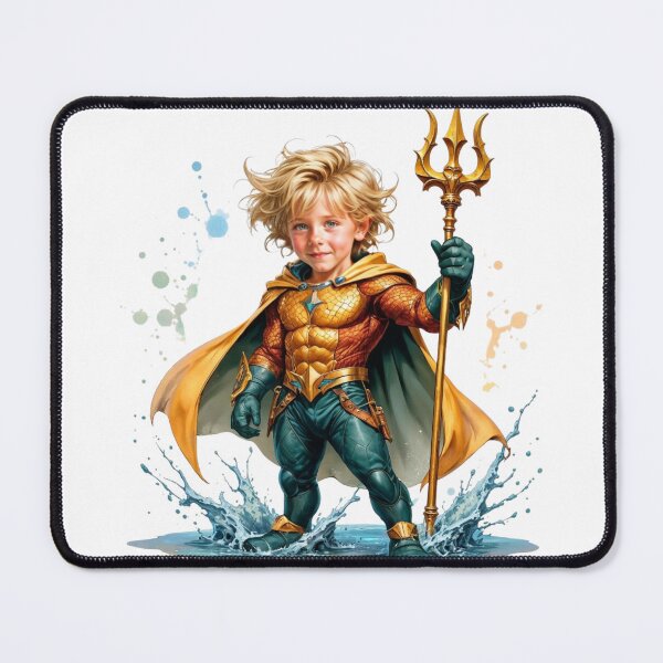 Item preview, Aquaman-Inspired Superhero Kid Customizable Print designed and sold by Platypus Pics.