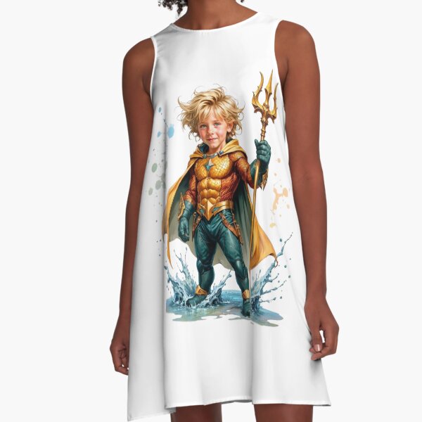 Item preview, Aquaman-Inspired Superhero Kid Customizable Print designed and sold by Platypus Pics.
