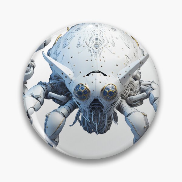 Item preview, Cyber Scarab – Robotic Beetle Art – Mech Insect Sticker or Print designed and sold by Vibranta Studio.