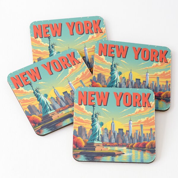 Item preview, New York: Vintage-Style Painterly Travel Poster designed and sold by LSVart.