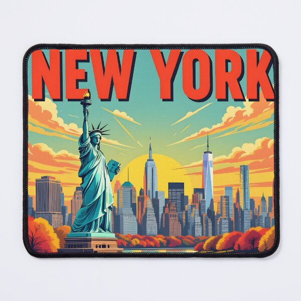 Item preview, New York: Vintage-Style Painterly Travel Poster designed and sold by LSVart.
