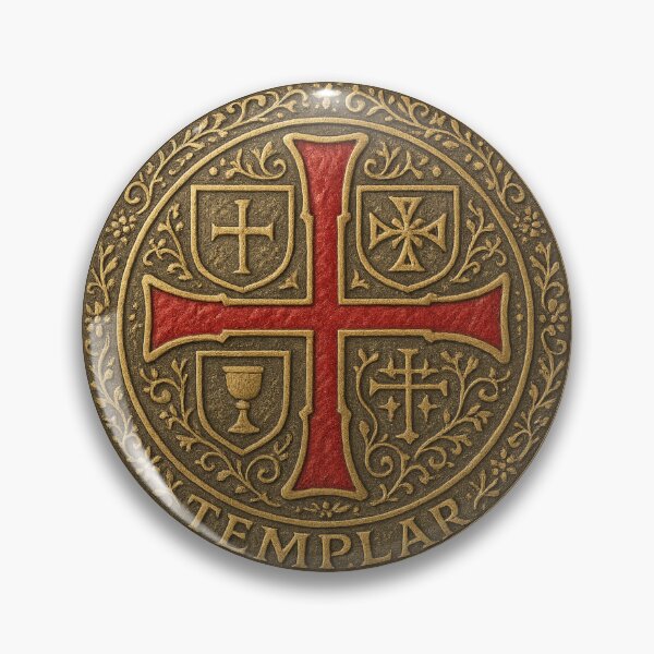 Item preview, Templar Cross Gold Emblem  Medieval Christian Warrior Symbol designed and sold by historyandmore.