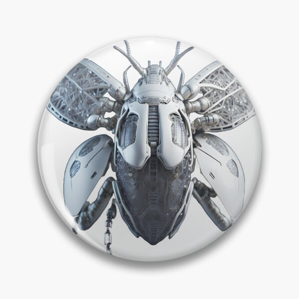 Item preview, Cyber Beetle – Robotic Beetle Art – Mech Insect Sticker or Print designed and sold by Vibranta Studio.