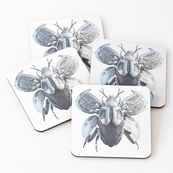 Item preview, Cyber Beetle – Robotic Beetle Art – Mech Insect Sticker or Print designed and sold by Vibranta Studio.