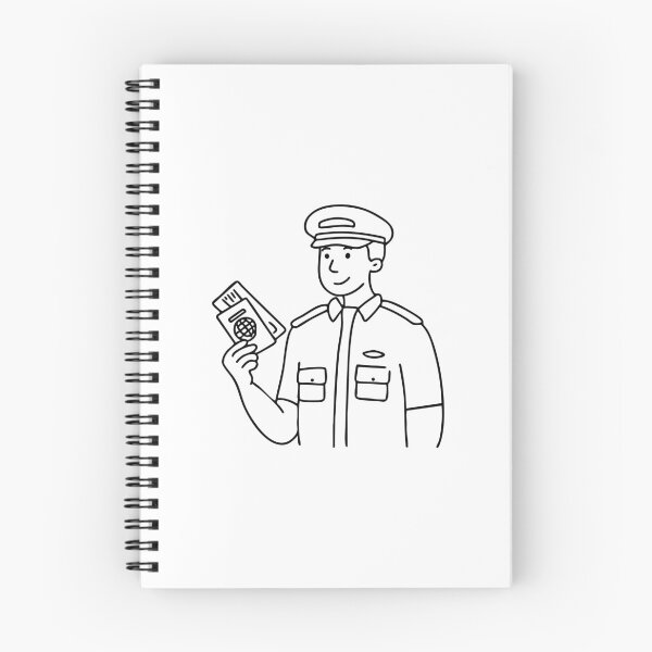 Item preview, customs officer examining a passenger passport designed and sold by rasagamastore.