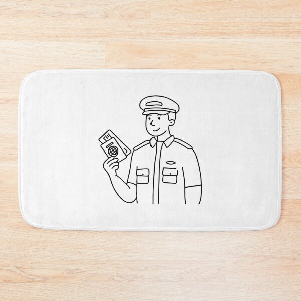 Item preview, customs officer examining a passenger passport designed and sold by rasagamastore.