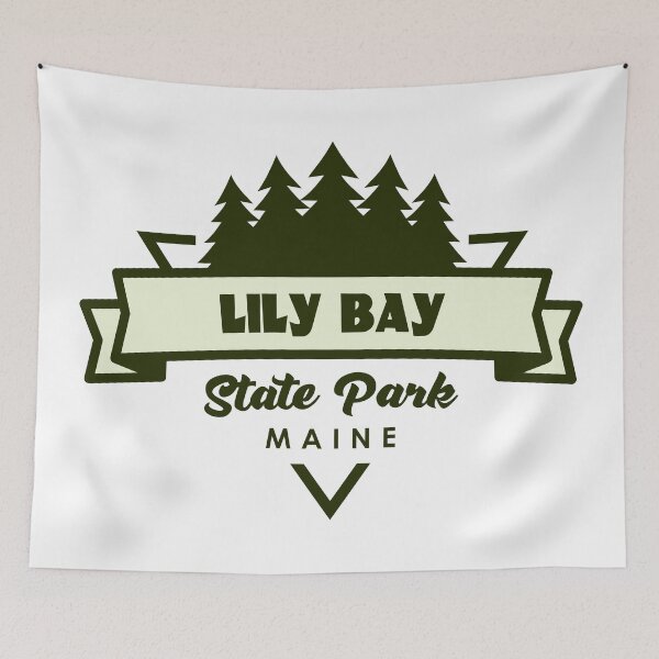 Item preview, Lily Bay State Park Maine Trees And Ribbon designed and sold by bivenart.
