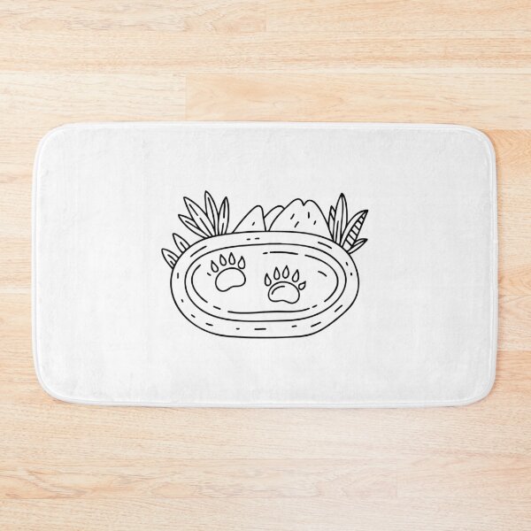Item preview, bear paws print left in the mud near jungle lake designed and sold by rasagamastore.