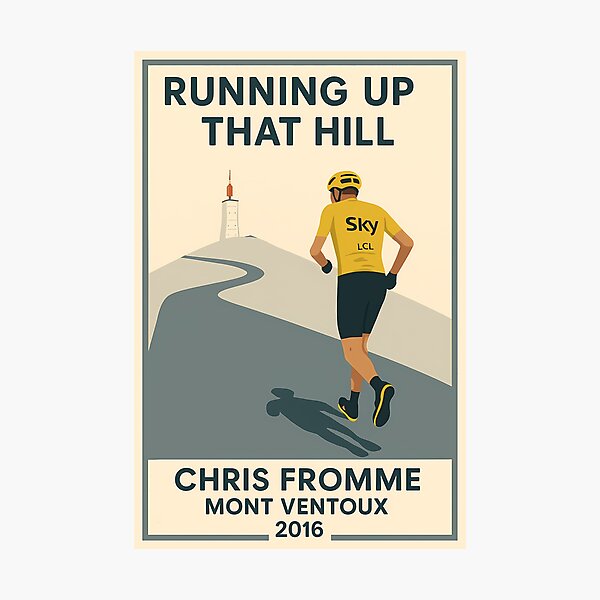 Aperçu de l'œuvre Course à pied au Mont Ventoux – Chris Froome 2016 créée et vendue par malero-design.