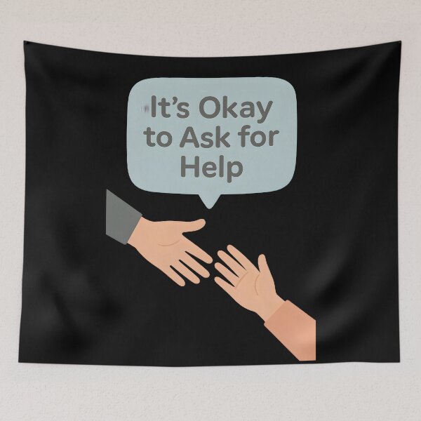 Item preview, mental health therapist It’s Okay to Ask for Help designed and sold by Uglyandcute.