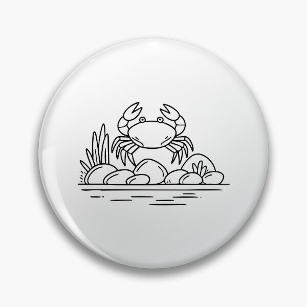 Item preview, tiny crab crawling over a bed of pebbles designed and sold by rasagamastore.