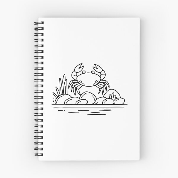 Item preview, tiny crab crawling over a bed of pebbles designed and sold by rasagamastore.