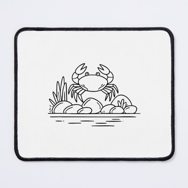 Item preview, tiny crab crawling over a bed of pebbles designed and sold by rasagamastore.